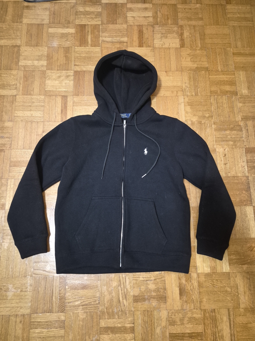 Polo Ralph Lauren Black Zip-Up Hoodie - Size Medium Brand New